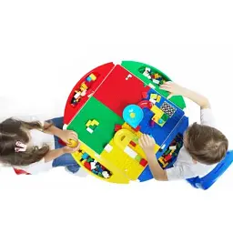 Дитячий стіл Microlab Toys Конструктор Ігровий Центр + 2 стільці (GT-14) - мініатюра 5