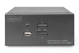 Комутатор Desktop HDMA KVM, 2 Port, Dual Display, 4K Digitus teh0018277 - мініатюра 4