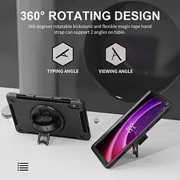 Чохол Rugged 3 Layers броньований протиударний з захистом Lenovo Tab P11 2nd gen 11.5 TB350 Чорний - мініатюра 9