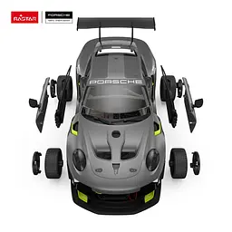 Конструктор RASTAR машинка Porsche 911 GT2 RS Clubsport 25 R/C 1:18 сірий 99600 - мініатюра 4