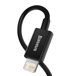 USB кабель Baseus Superior Series Fast Charging Data Cable USB to iP 2.4A 2m чорний CALYS-C01 - мініатюра 4