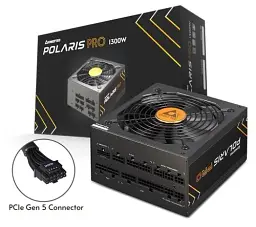 Блок живлення 1300 Вт, Chieftec Polaris Pro, Black, модульний, 80+ Platinum, Active PFC, 135 мм FDP, 4xMolex / 12xSATA / 1x16-pin / 6x6+2-pin / 1x20+4-pin / 2x4+4-pin, захист AFC/OCP/OPP/OTP/OVP/SCP/SIP/UVP, ATX 12V 3.0 (PPX-1300FC-A3) - мініатюра 4