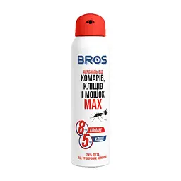 Аерозоль від комах Bros MAX від комарів і кліщів 90 мл (5904517065185/5904517324572)