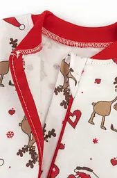 Дитячий чоловічок з начосом з різдвяним принтом Christmas reindeer на блискавці