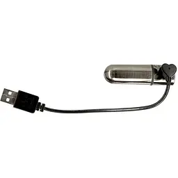 Вібропуля PowerBullet First-Class Bullet 2.5″ з Key Chain Pouch Gun Metal 9 режимів вібрації - мініатюра 2