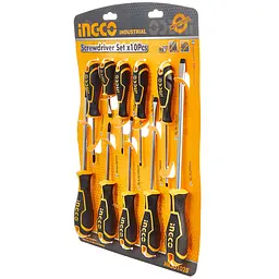 Набір викруток Ingco Industrial 10 шт (HKSD1028) - мініатюра 3