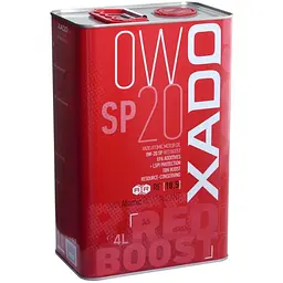 Моторна олива Xado Atomic Oil 0W-20 SP RED BOOST 4л (XA 24294)