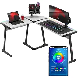 Комп'ютерний стіл Huzaro Hero 6.0 White RGB Smart - мініатюра 6