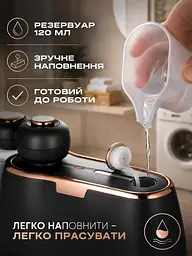 Дорожній ручний відпарювач для одягу 1000 Вт, компактний вертикальний відпарювач 10×9×15 см, чорний (49676289) - мініатюра 4