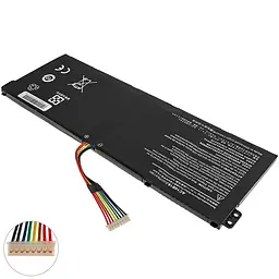 Батарея для ноутбука Acer AC14B18J (Aspire: ES1-511 ES1-512 ES1-523 ES1-524 ES1-533) 11.4V 3600mAh Чорний