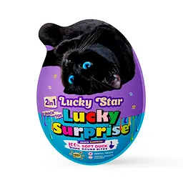 Яйце-сюрприз Lucky Star для котів з іграшкою шматочками вʼяленого качиного мʼяса