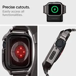 Чохол-ремінець Spigen Metal Fit Pro для Apple Watch 44/45mm Graphite (ACS04585) - мініатюра 12