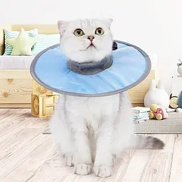 Захисний комір для котів Derby Breathable Cat Elizabeth Collar, Blue, L < 32 см - мініатюра 5