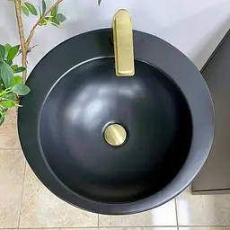 Умивальник VBI Agropoli black matt напольний VBI-019004, Чорний матовий - мініатюра 4
