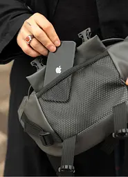 Велика чоловіча сумка бананка Sambag DynamicDart графітова 38 × 21 × 7 см (80411009m) - мініатюра 5