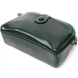 Шкіряна жіноча сумка з глянсовою поверхнею Vintage 22420 зелений - мініатюра 5