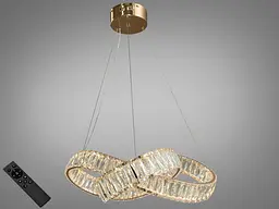 Елегантна підвісна LED люстра Diasha 536/600G золото 110W 65 см з пультом