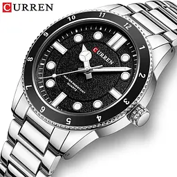 Годинник наручний чоловічий 8450 Silver-Black Curren acs0031421 - мініатюра 2