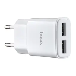 Мережевий зарядний пристрій Hoco C88A Star round dual port charger ( EU ) Білий