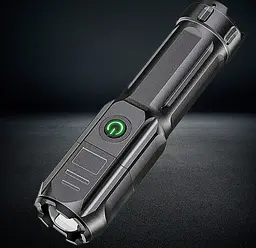 Ліхтарик зарядка USB, 3 режими, регульований фокус променя - мініатюра 2