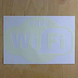 Люминесцентная наклейка Wi-Fi 200 на 135 мм голубой - миниатюра 3