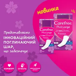 Щоденні прокладки Carefree Plus Large Fresh 20 шт. (3574661606231/3574661487564) - мініатюра 4