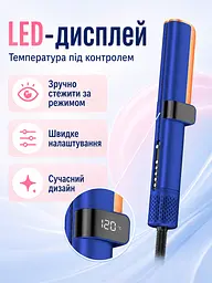 Фен-стайлер синій 1000 W з LED-дисплеєм для вологого та сухого волосся (49675935), Синій - мініатюра 5