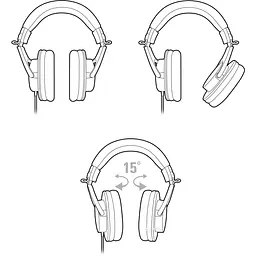 Навушники Audio-Technica ATH-M20x Black - мініатюра 4