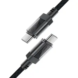 Кабель USB 2.0 Type-C M-M, 1.2 м, 60W stainless steel Чорний, C12-03 Acefast - мініатюра 3