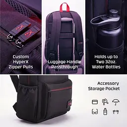 Рюкзак для ноутбука HyperX HyperX, Delta 16", чорний-червоний (8C524AA) - мініатюра 10