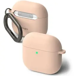 Чохол з карабіном Ringke Silicone Sand для AirPods 4 2024 Pink - мініатюра 2