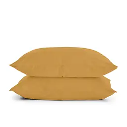 Комплект постільної білизни Cosas Curcuma Євро гірчичний (Ranfors_Mustard_El-White_200) - мініатюра 3