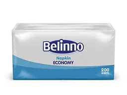 Серветки паперові BELINNO 200шт x18 (24,5x26,5см)