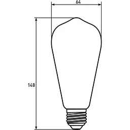 Світлодіодна лампа Eurolamp LED Deco, ST64, 7W, E27, 4000K, 2 шт. (MLP-LED-ST64-07274(Amber)) - мініатюра 3