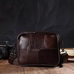 Чоловіча шкіряна сумка Vintage 16х12,5х4 см sum0022670 - мініатюра 7