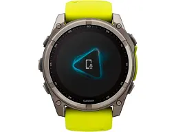 Спортивний годинник Garmin Fenix 8 47mm Solar Sapphire Titanium w. Amp Yellow/Graphite Silicone Band (010-02906-20/21) - мініатюра 4