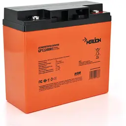 Акумуляторна батарея MERLION AGM GP12200M5 PREMIUM 12 V 20 Ah (180 x 78 x 165 (168)) Orange Q4/192