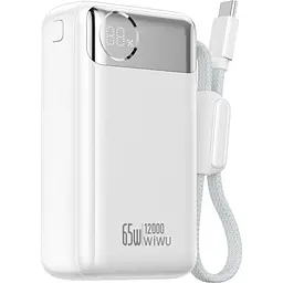Зовнішній акумулятор WiWU Power Plus T132 12000mAh 65W White (6979107511143) [172713] - мініатюра 2