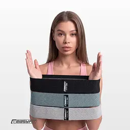 Набір тканинних гумок для фітнесу EasyFit 3 шт - мініатюра 10