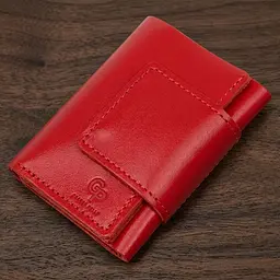 Компактне жіноче портмоне в три складання Grande Pelle 11549 червоний - мініатюра 1