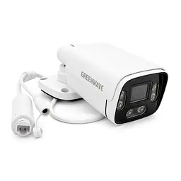 8MP Циліндрична камера з мікрофоном, подвійним підсвічуванням GW IPC04B8MP30 2.8mm, POE, LED/IR Підсвічування