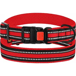 Нашийник для собак BronzeDog Mesh, розмір XL, 43-66х2,5 см, червоний - мініатюра 2