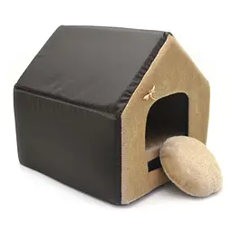 Будиночок для собак та котів Zoo-hunt Хутро коричневе №2 345х390х385 мм (ZH24553576-1)
