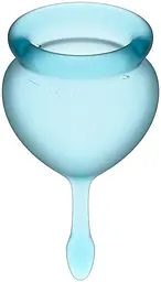 Менструальні чаші Satisfyer Feel Good Menstrual Cup light blue - мініатюра 4