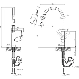 Змішувач Kroner Graz-GRP030-T (CV031336) - мініатюра 10