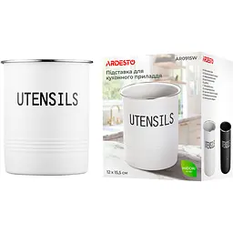 Підставка для кухонного приладдя Ardesto Midori 12х15.5 см біла (AR0915W) - мініатюра 3
