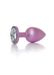 Анальна пробка - Jewellery Pearl Pink Plug Clear L