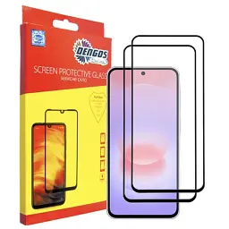 Скло захисне Dengos Samsung Galaxy A37 / A57 / S25 FE Black 2 pcs (DG-TG2P-96)