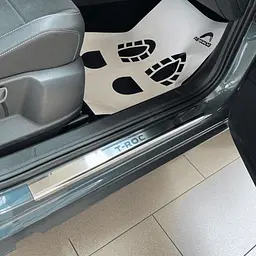 Накладки на пороги для Volkswagen T-roc 2019- Нержавійка з вигином 4 шт (Standart PS-VW51) - мініатюра 3