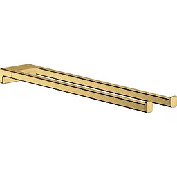 Тримач для рушника Hansgrohe AddStoris 44.5 см подвійний нерухомий Polished Gold Optic 41770990 Золотий